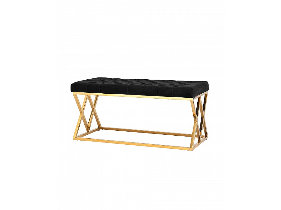 Банкетка ИНСИГНИЯ черная велюр