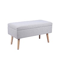 Банкетка Сторми с ящиком серый