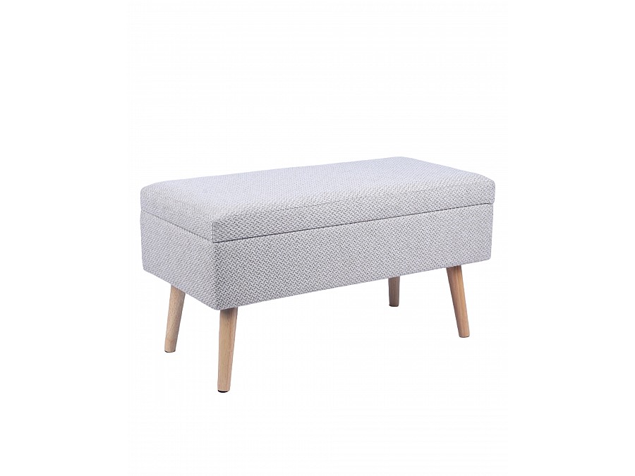 Банкетка Сторми с ящиком серый