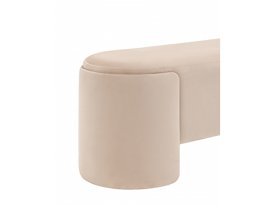 Банкетка Taks велюр молочный