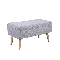 Банкетка Сторми с ящиком серо-бежевый