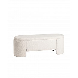 Банкетка Taks с местом для хранения букле белый