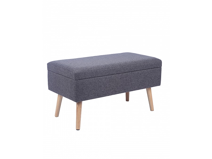 Банкетка Сторми с ящиком темно-серый