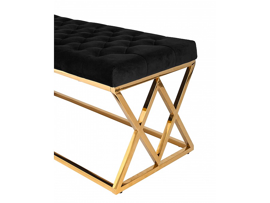 Банкетка ИНСИГНИЯ черная велюр