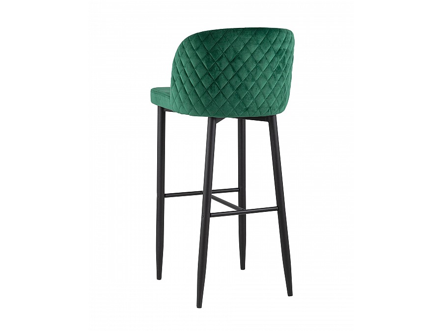 Стул барный Оскар велюр изумрудный