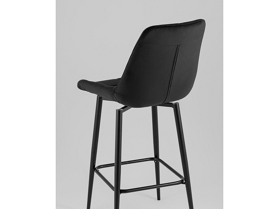 Стул барный Флекс с поворотным механизмом велюр черный
