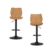 Стул барный Dome экокожа коричневый 2 шт