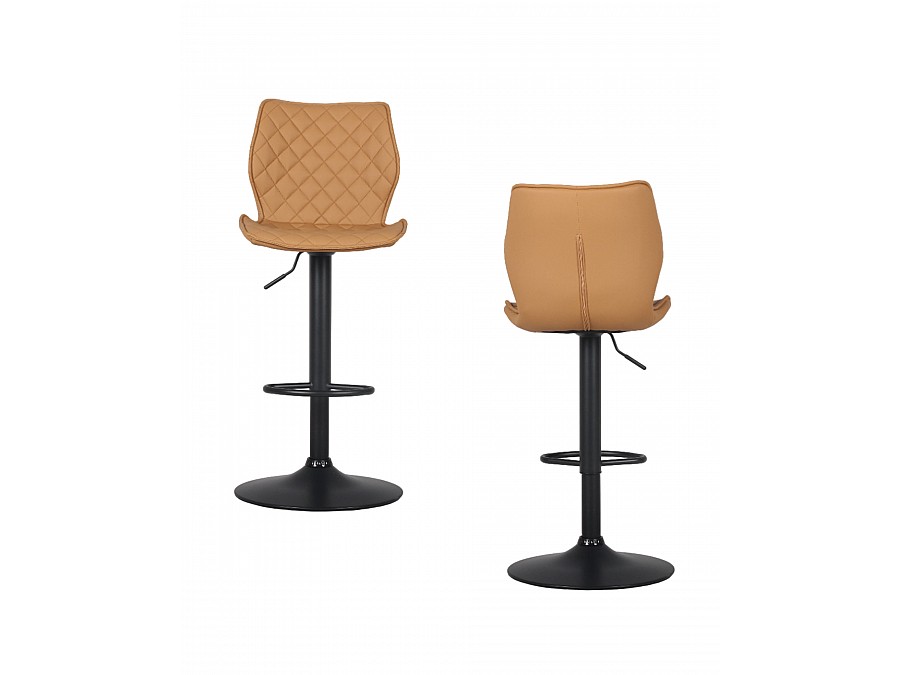 Стул барный Dome экокожа коричневый 2 шт
