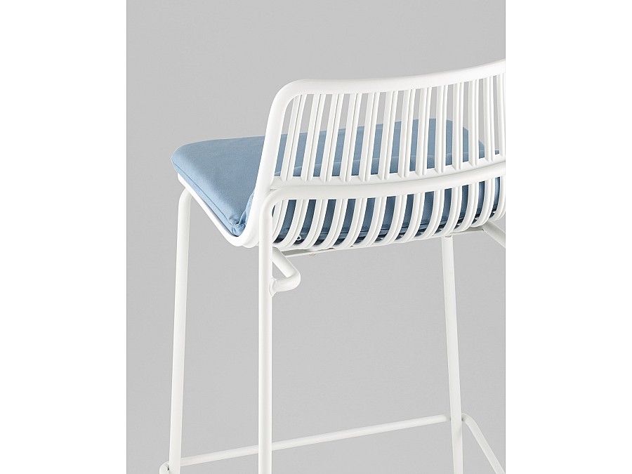 Стул барный Louran с подушкой белый