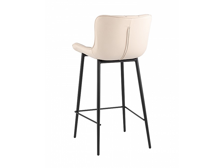 Стул барный Vault экокожа светло-серый