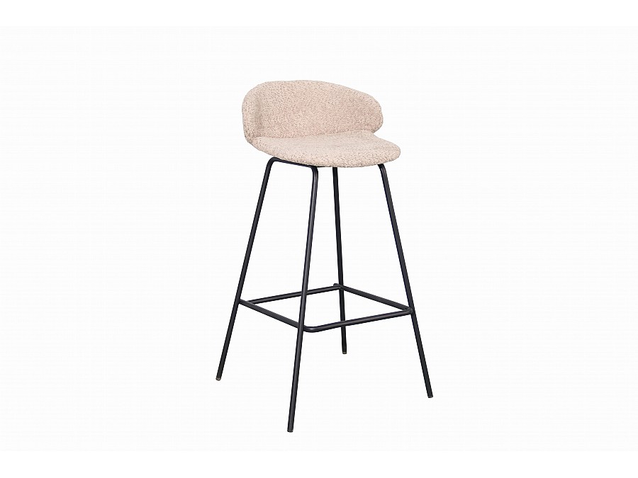 Стул барный Nita букле кофейный