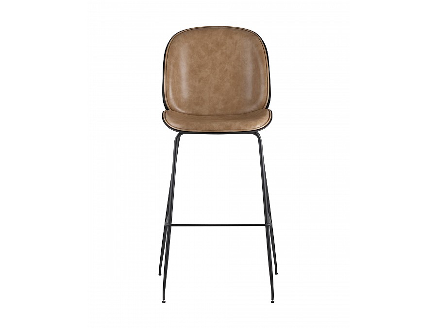 Стул барный Beetle PU со спинкой бежевый
