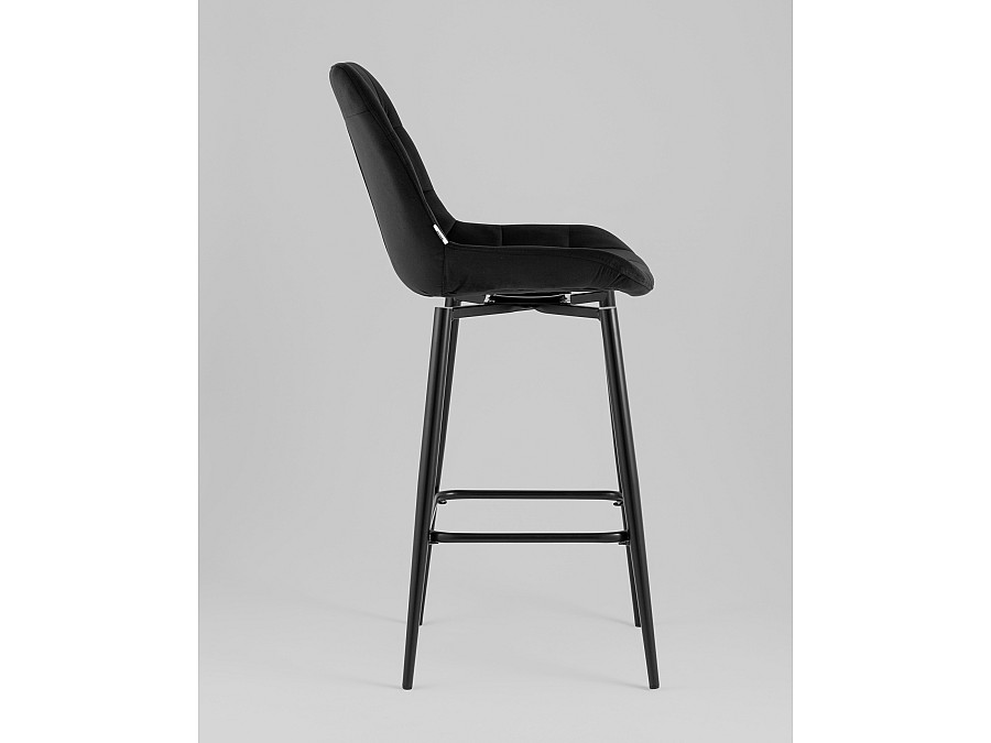 Стул барный Флекс с поворотным механизмом велюр черный