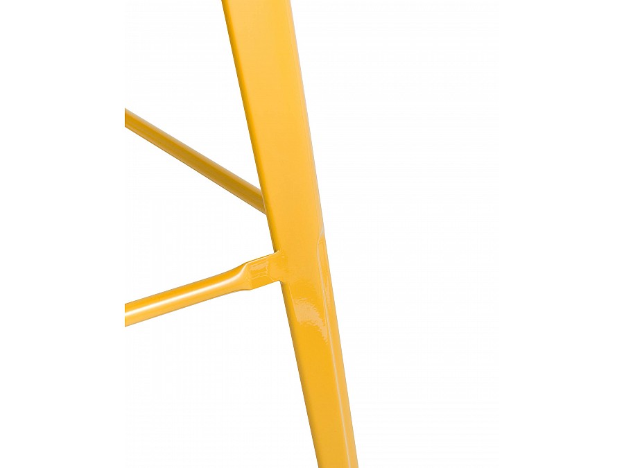 Стул барный TOLIX WOOD со спинкой желтый