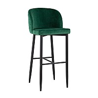 Стул барный Оскар велюр изумрудный