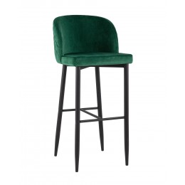 Стул барный Оскар велюр изумрудный