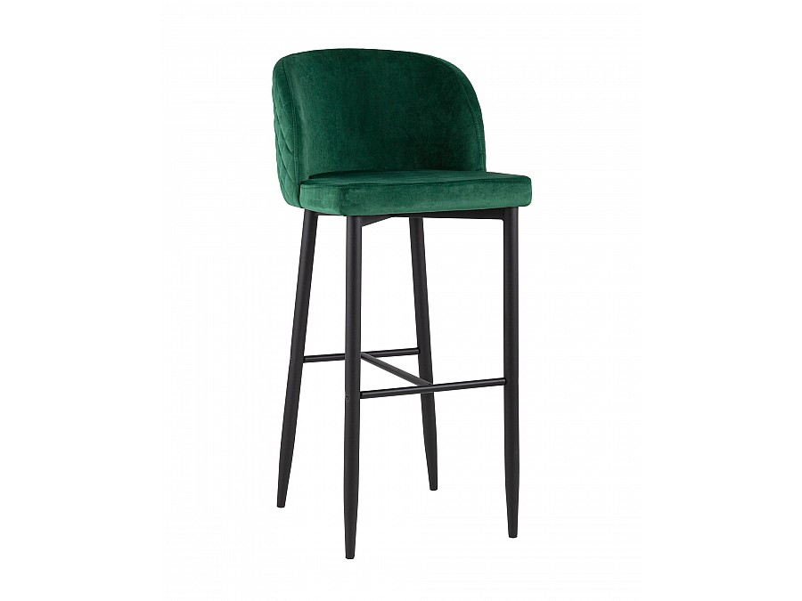 Стул барный Оскар велюр изумрудный