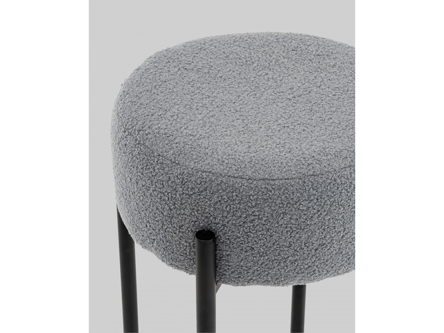 Стул барный Беккет букле светло-серый