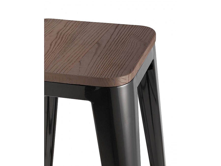Стул барный TOLIX WOOD черный глянцевый