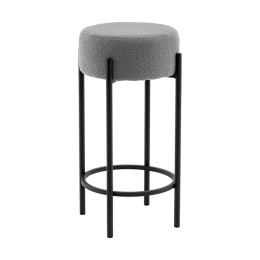Стул барный Беккет букле светло-серый