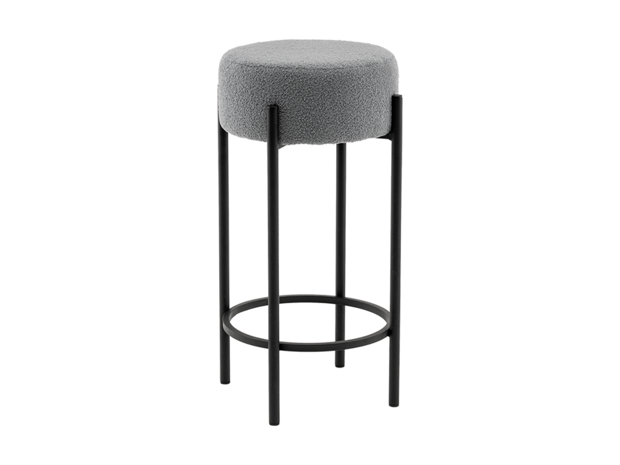 Стул барный Беккет букле светло-серый