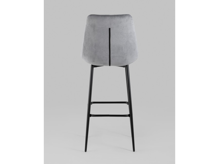 Стул барный Флекс велюр серый 2 шт