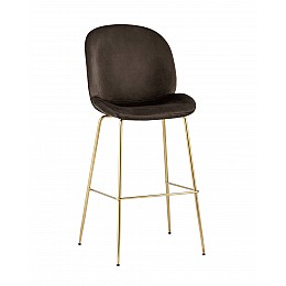 Стул барный Beetle со спинкой коричневый