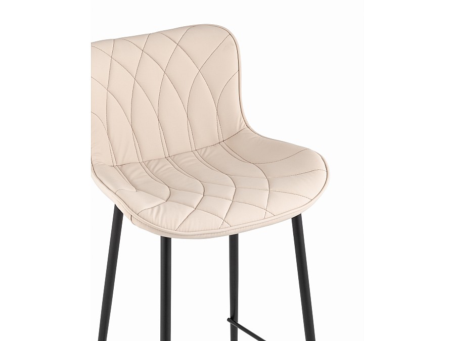 Стул барный Vault экокожа светло-серый