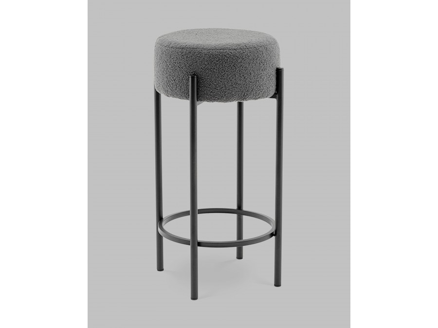 Стул барный Беккет букле темно-серый