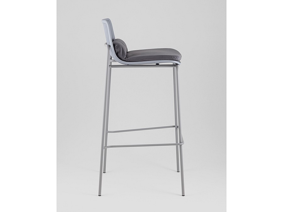 Стул барный Louran с подушкой серый