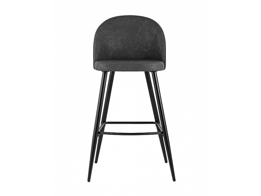 Стул барный Лион темно-серая экокожа