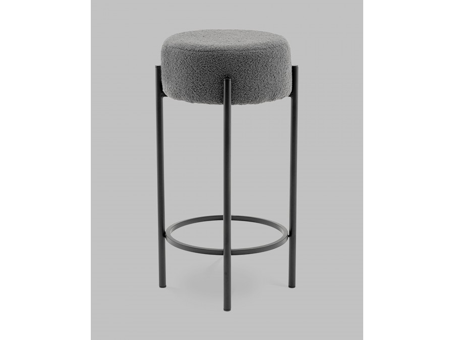 Стул барный Беккет букле темно-серый