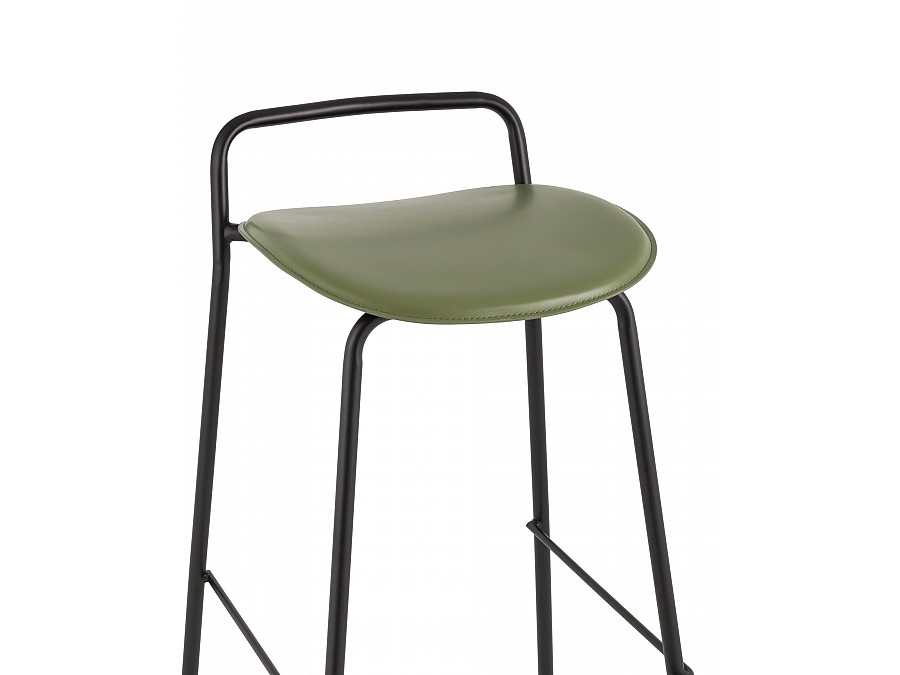 Стул барный Mantis экокожа зеленый