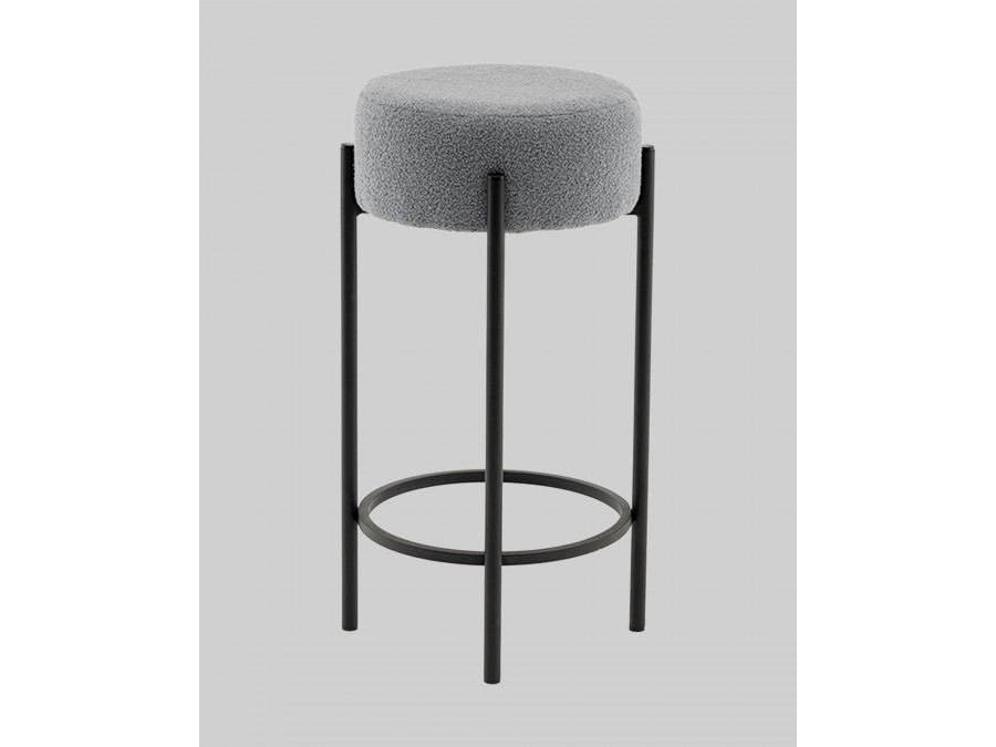 Стул барный Беккет букле светло-серый