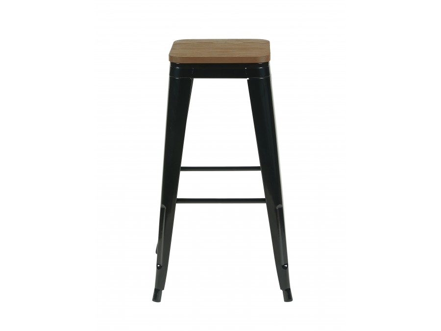 Стул барный TOLIX черный глянцевый + темное дерево KD 4 шт.