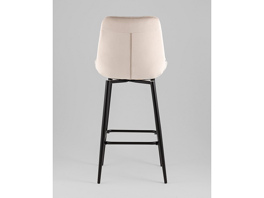 Стул барный Флекс с поворотным механизмом велюр бежевый