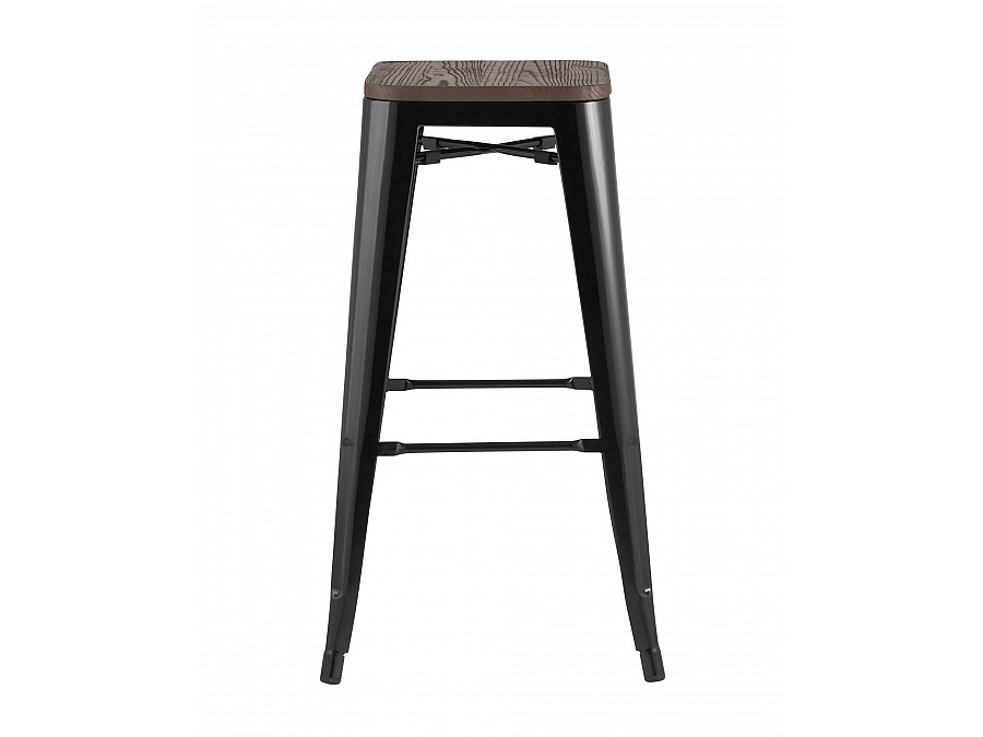 Стул барный TOLIX WOOD черный глянцевый