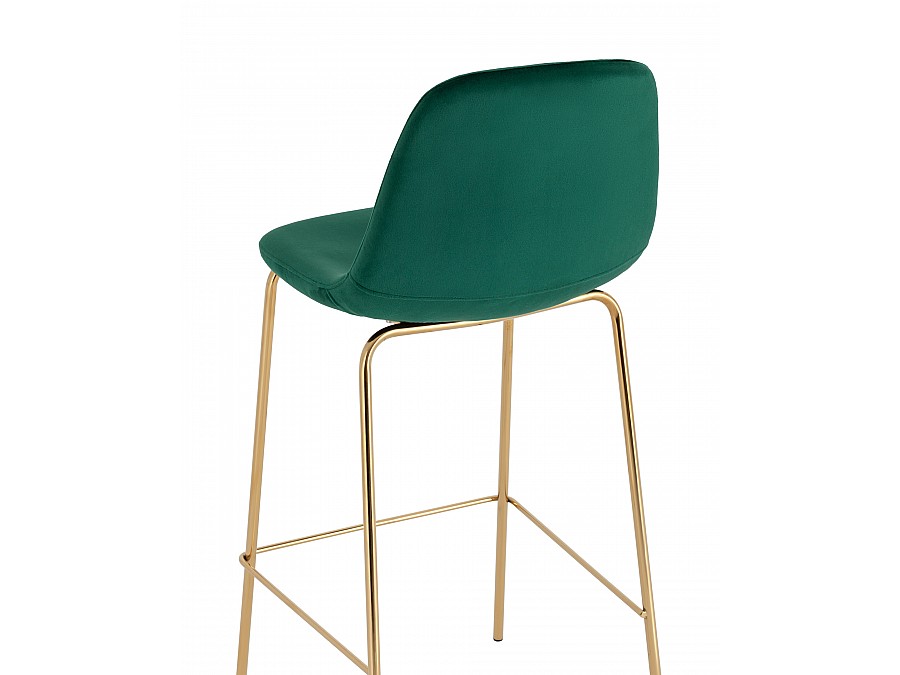 Стул барный Валенсия SN велюр зеленый золотые ножки