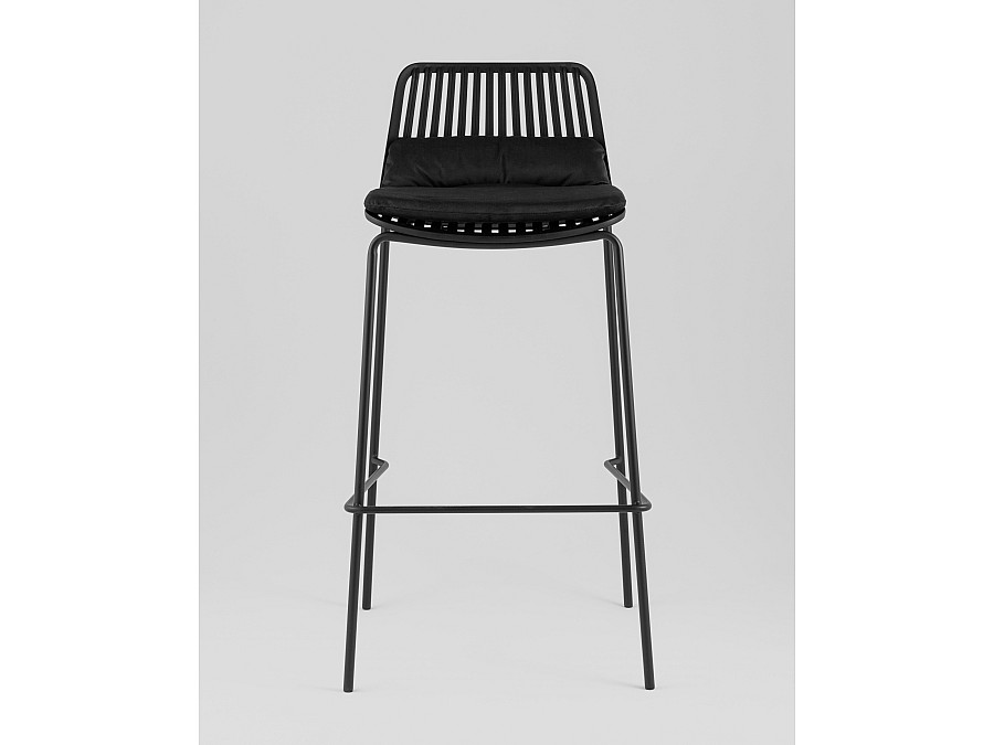 Стул барный Louran с подушкой чёрный