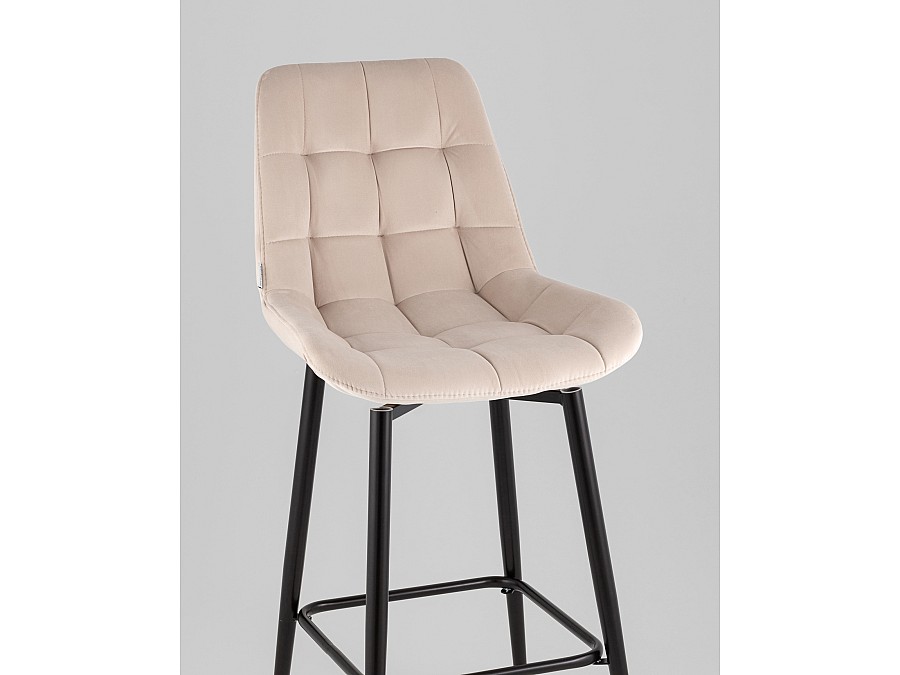 Стул барный Флекс с поворотным механизмом велюр бежевый