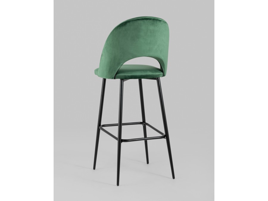 Стул барный Меган велюр зеленый 2 шт
