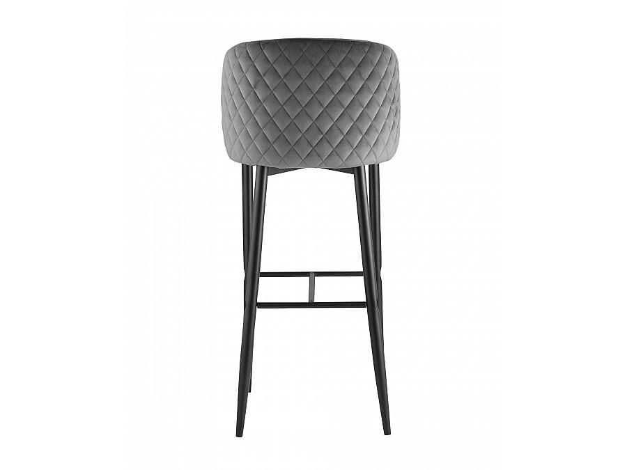 Стул барный Оскар велюр серый