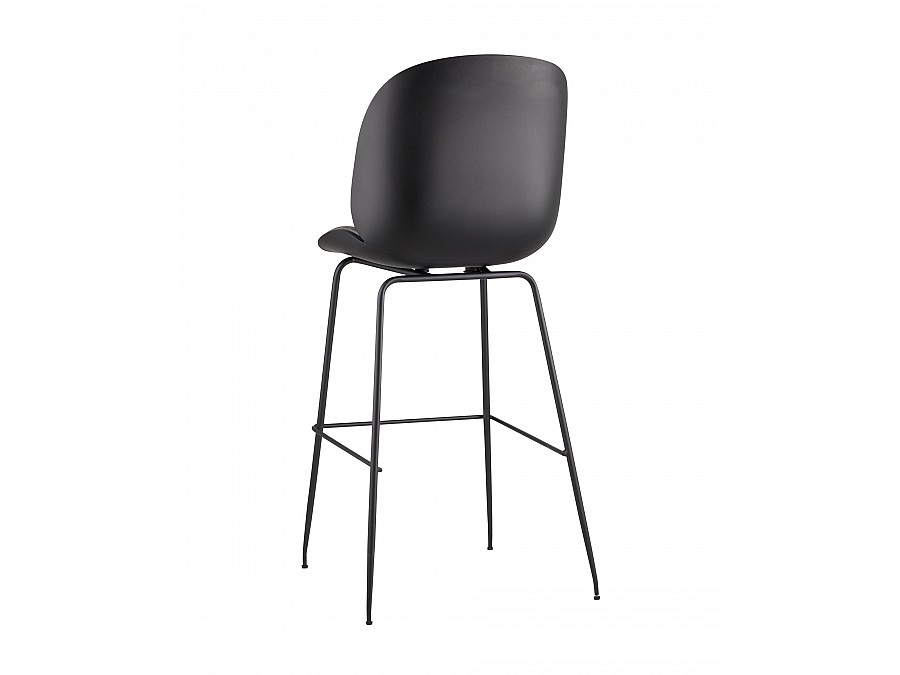 Стул барный Beetle PU со спинкой серый