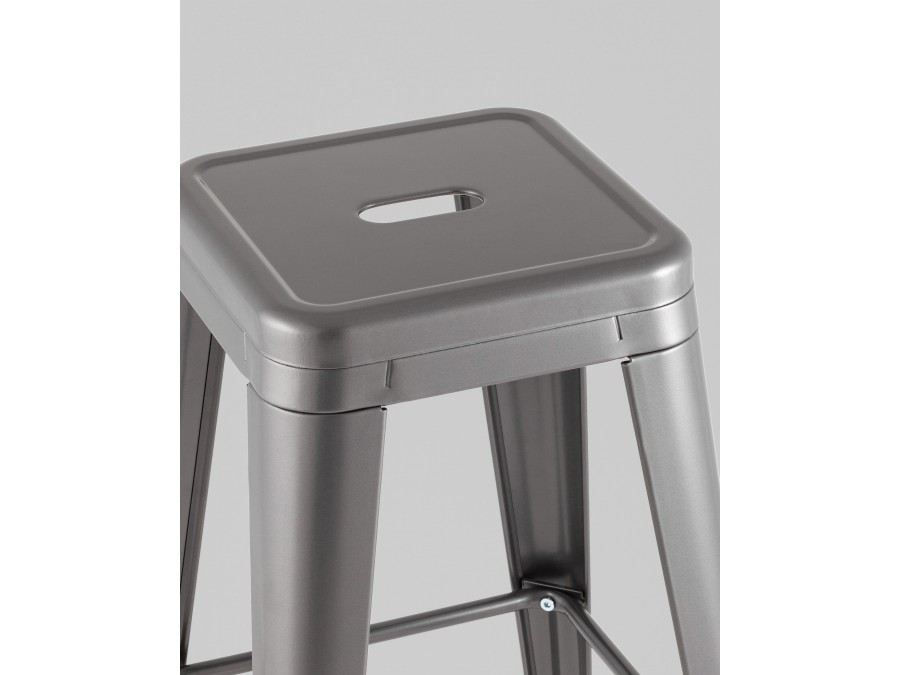 Стул барный TOLIX серебристый матовый KD