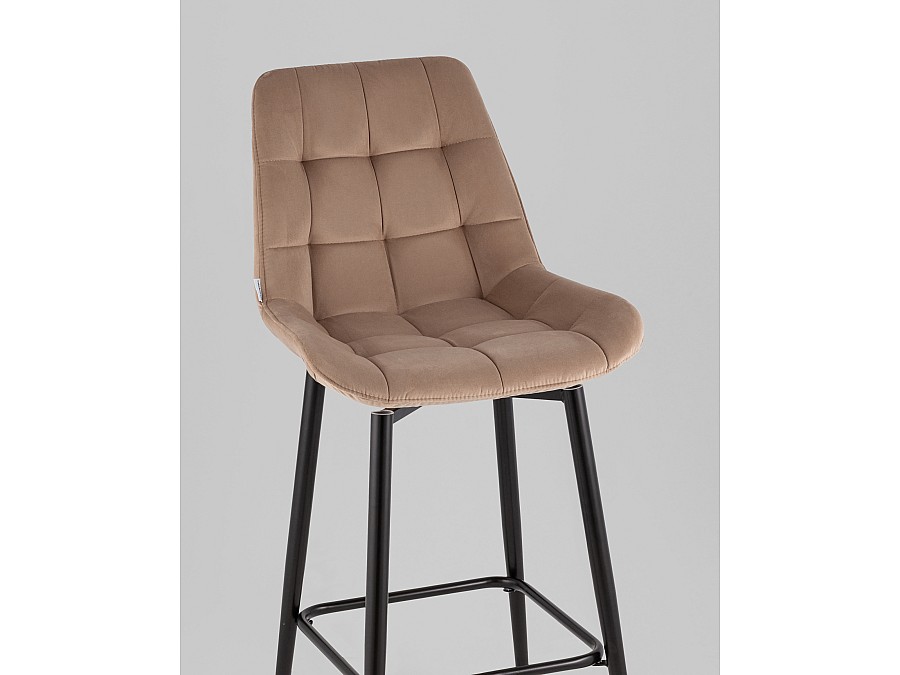 Стул барный Флекс с поворотным механизмом велюр капучино