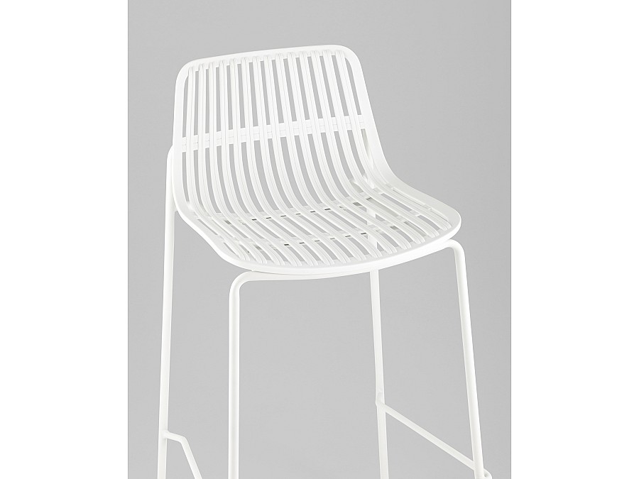 Стул барный Louran с подушкой белый