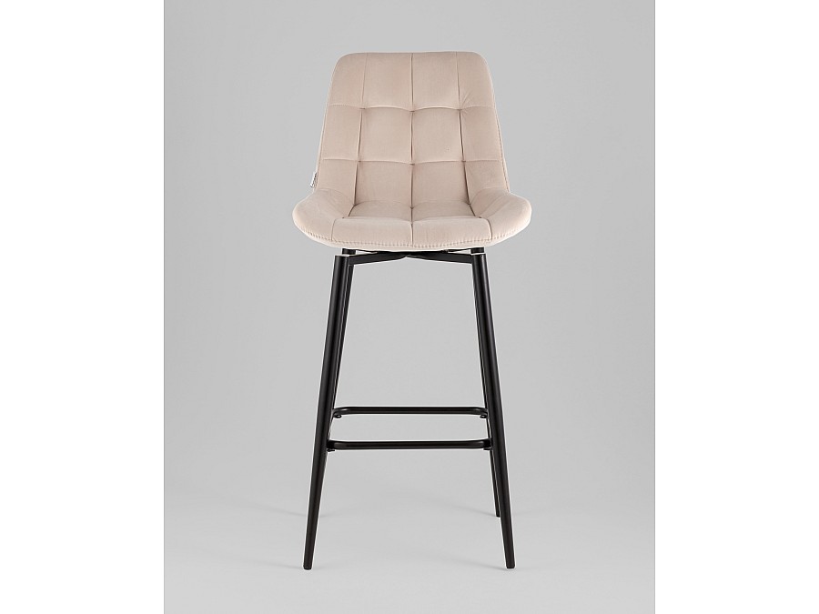 Стул барный Флекс с поворотным механизмом велюр бежевый