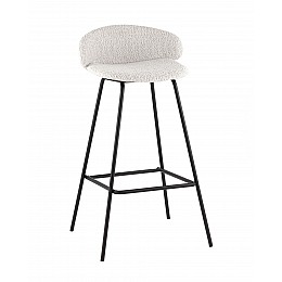 Стул барный Nita букле светло-серый