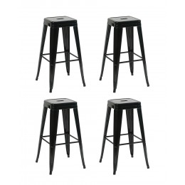 Стул барный TOLIX черный глянцевый KD 4 шт.