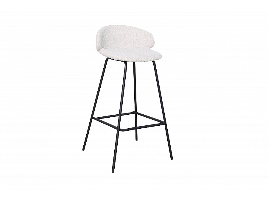 Стул барный Nita букле светло-серый